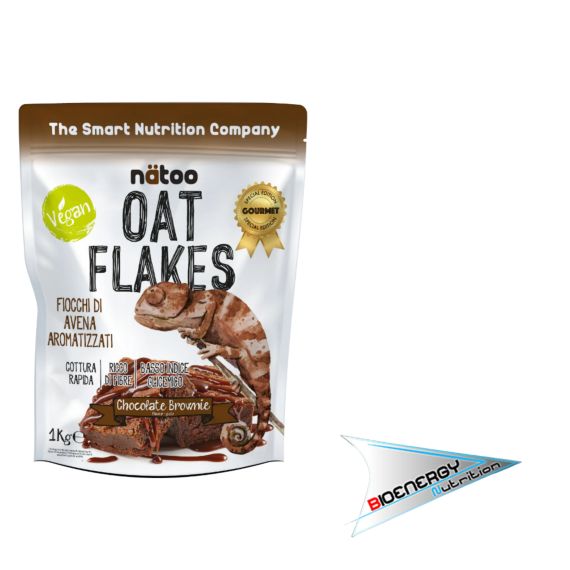 Natoo-OAT FLAKES - FIOCCHI D'AVENA (Conf. 1 kg)  1kg Chocolate Brownie  